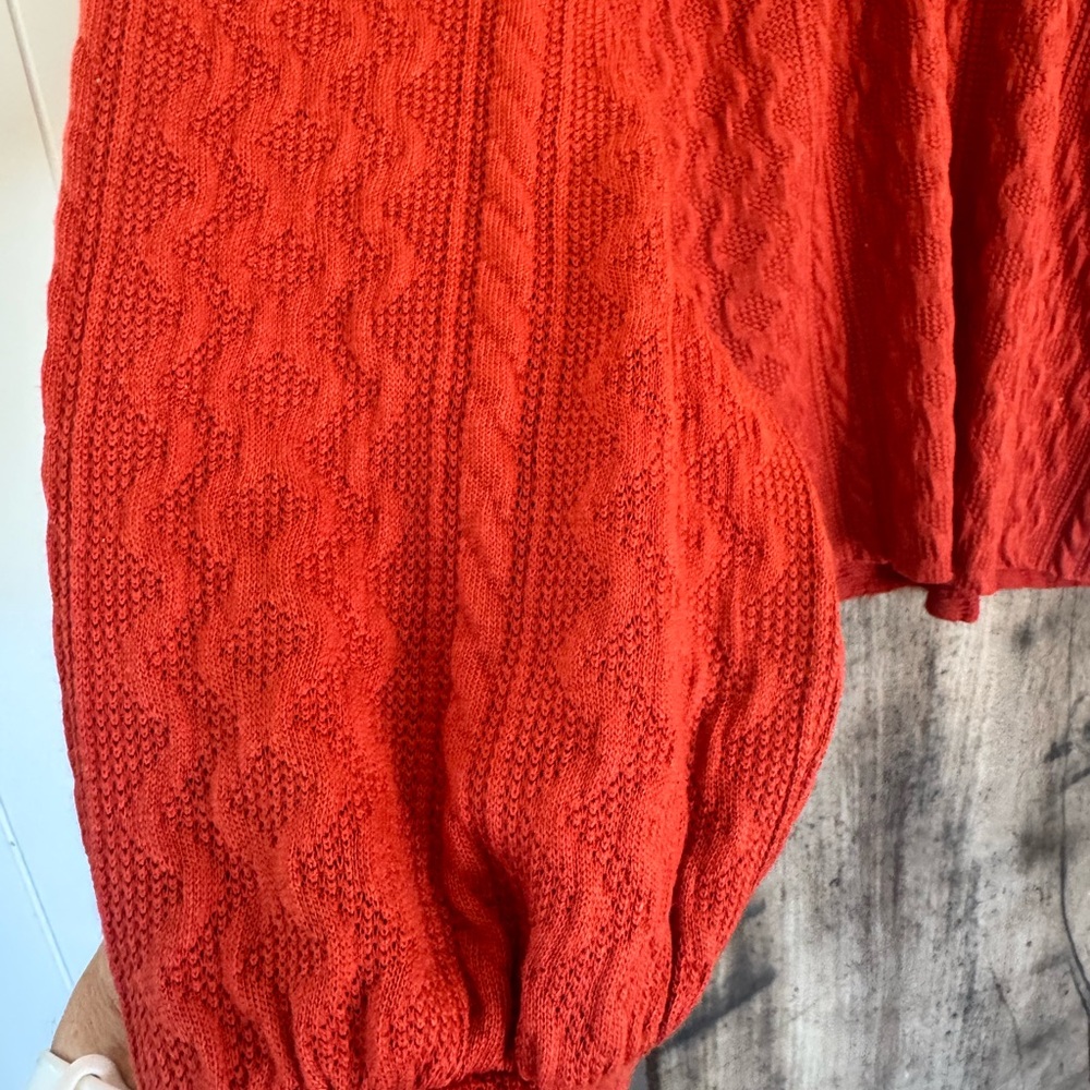 Bibi Rust-Colored Pullover Sweater Collared Henle… - image 3